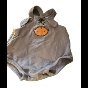 Vintage Disney Pooh Eeyore One Piece Romper 90s Toddler Kids 6/9 Months HTF